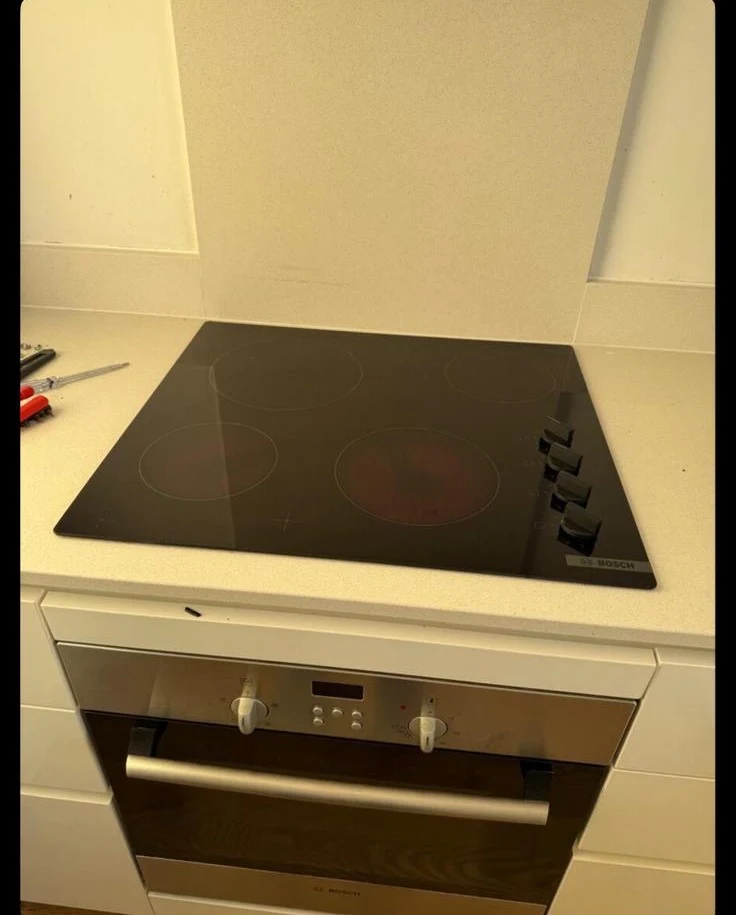 Bosch electric kitchen hob fitted into a worktop